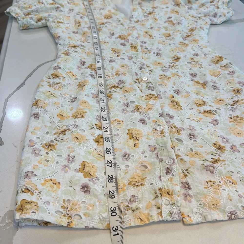 Free the Roses Yellow Roses Dress size S - Picture 9 of 9